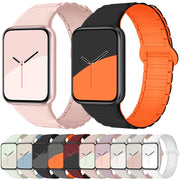 For Xiaomi Smart Band 9 Pro / Redmi Watch 5 Tri-Beads Magnetic Silicone Watch Band(Oxford Pink Light Mint)