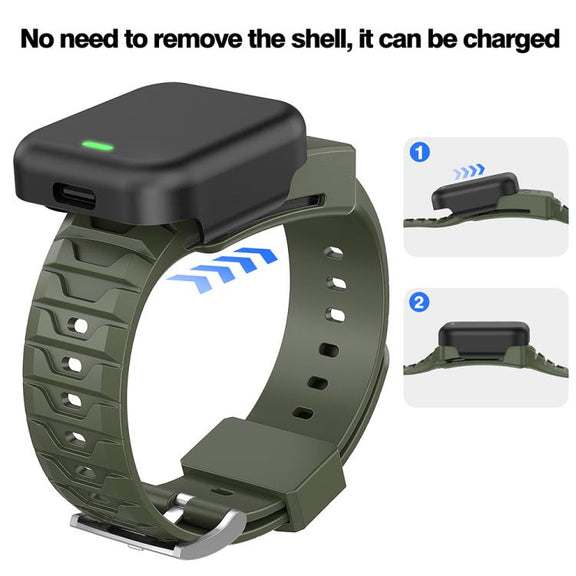 For WHOOP 4.0  Integrated TPU Watch Band(Army Green)
