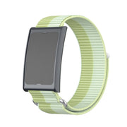 For Amazfit Helio Strap Metal Ring Two Sections Nylon Hook and Loop Fastener Watch Band(Mint Green)