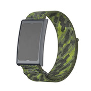 For Amazfit Helio Strap Metal Ring Two Sections Nylon Hook and Loop Fastener Watch Band(Camouflage Green)