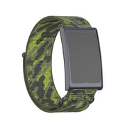 For Amazfit Helio Strap Metal Ring Two Sections Nylon Hook and Loop Fastener Watch Band(Camouflage Green)
