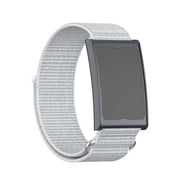 For Amazfit Helio Strap Metal Ring Two Sections Nylon Hook and Loop Fastener Watch Band(Sea Shell)
