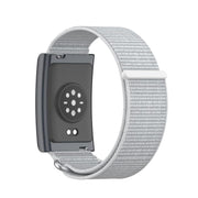 For Amazfit Helio Strap Metal Ring Two Sections Nylon Hook and Loop Fastener Watch Band(Sea Shell)