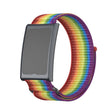 For Amazfit Helio Strap Metal Ring Two Sections Nylon Hook and Loop Fastener Watch Band(Rainbow) - free shipping - PMC TechLife - Order now!