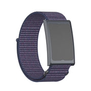 For Amazfit Helio Strap Metal Ring Two Sections Nylon Hook and Loop Fastener Watch Band(Indigo)