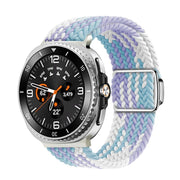 For Samsung Galaxy Watch8 / Watch8 Classic Magnetic Buckle Braided Nylon Watch Band(Violet)