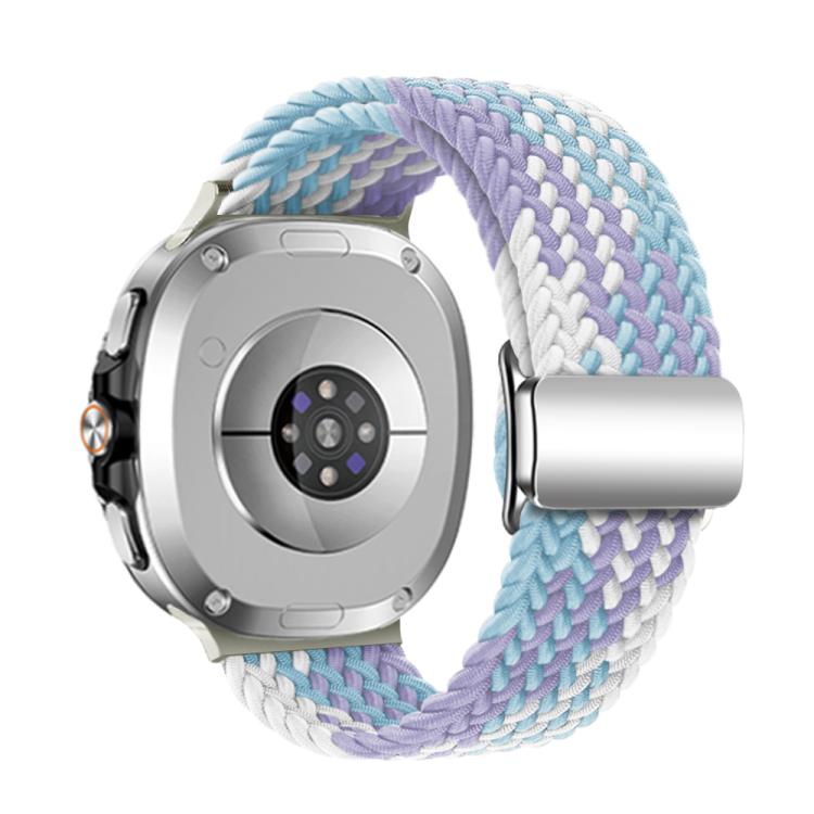 For Samsung Galaxy Watch8 / Watch8 Classic Magnetic Buckle Braided Nylon Watch Band(Violet)