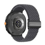 For Samsung Galaxy Watch8 / Watch8 Classic Magnetic Buckle Braided Nylon Watch Band(Space Gray)