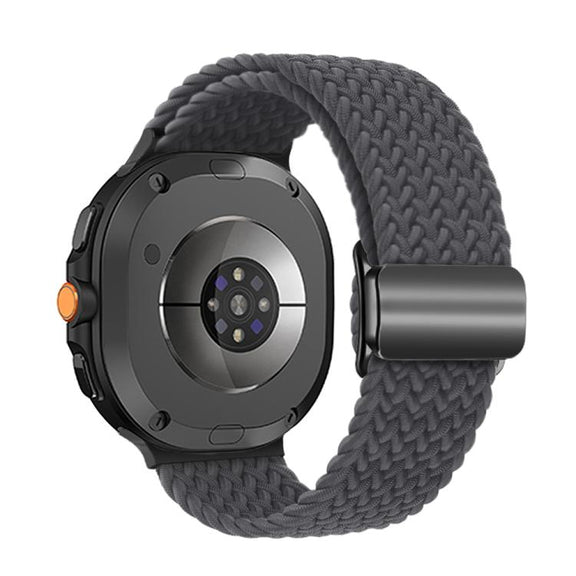 For Samsung Galaxy Watch8 / Watch8 Classic Magnetic Buckle Braided Nylon Watch Band(Space Gray)