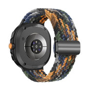 For Samsung Galaxy Watch8 / Watch8 Classic Magnetic Buckle Braided Nylon Watch Band(Camouflage Colorful)