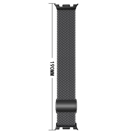 For Samsung Galaxy Watch8 / Watch8 Classic Magnetic Buckle Braided Nylon Watch Band(Black)