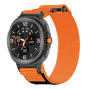 For Samsung Galaxy Watch8 / Watch8 Classic Two Sections Nylon Hook And Loop Fastener Watch Band(Orange)