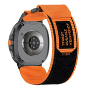 For Samsung Galaxy Watch8 / Watch8 Classic Two Sections Nylon Hook And Loop Fastener Watch Band(Orange)