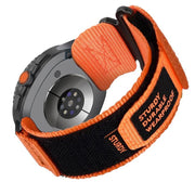 For Samsung Galaxy Watch8 / Watch8 Classic Two Sections Nylon Hook And Loop Fastener Watch Band(Orange)
