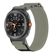 For Samsung Galaxy Watch8 / Watch8 Classic Two Sections Nylon Hook And Loop Fastener Watch Band(Gray)