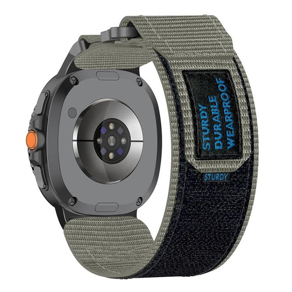 For Samsung Galaxy Watch8 / Watch8 Classic Two Sections Nylon Hook And Loop Fastener Watch Band(Gray)