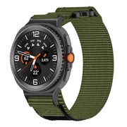 For Samsung Galaxy Watch8 / Watch8 Classic Two Sections Nylon Hook And Loop Fastener Watch Band(Green)