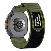 For Samsung Galaxy Watch8 / Watch8 Classic Two Sections Nylon Hook And Loop Fastener Watch Band(Green)