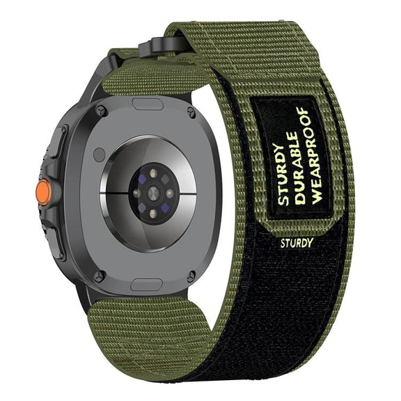 For Samsung Galaxy Watch8 / Watch8 Classic Two Sections Nylon Hook And Loop Fastener Watch Band(Green)