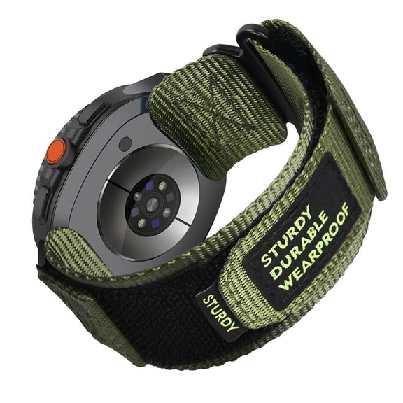 For Samsung Galaxy Watch8 / Watch8 Classic Two Sections Nylon Hook And Loop Fastener Watch Band(Green)