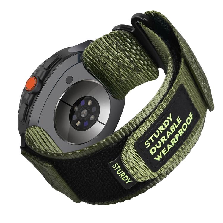 For Samsung Galaxy Watch8 / Watch8 Classic Two Sections Nylon Hook And Loop Fastener Watch Band(Green)