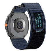 For Samsung Galaxy Watch8 / Watch8 Classic Two Sections Nylon Hook And Loop Fastener Watch Band(Blue)