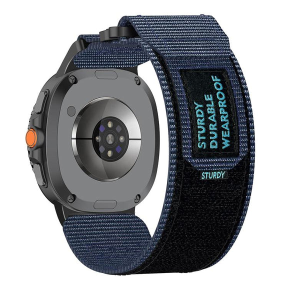 For Samsung Galaxy Watch8 / Watch8 Classic Two Sections Nylon Hook And Loop Fastener Watch Band(Blue)