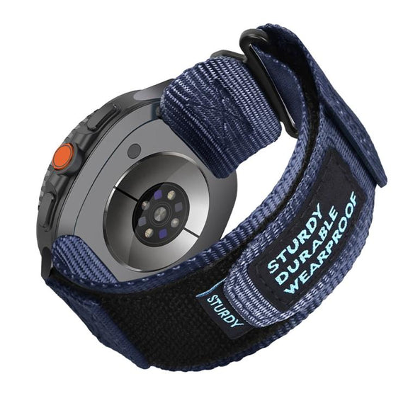 For Samsung Galaxy Watch8 / Watch8 Classic Two Sections Nylon Hook And Loop Fastener Watch Band(Blue)