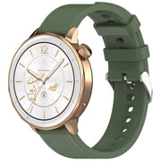 For OnePlus Watch 3 43mm Rhombic Texture Groove Silicone Watch Band(Dark Green)