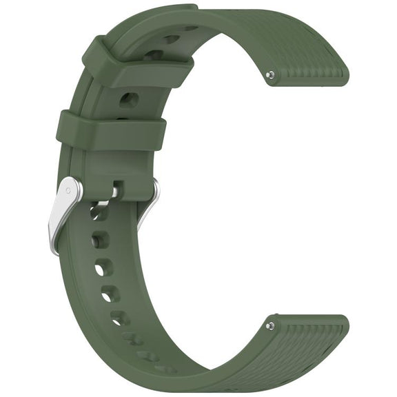 For OnePlus Watch 3 43mm Rhombic Texture Groove Silicone Watch Band(Dark Green)