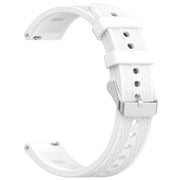 For OnePlus Watch 3 43mm Rhombic Texture Groove Silicone Watch Band(White)