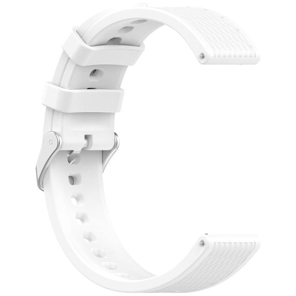 For OnePlus Watch 3 43mm Rhombic Texture Groove Silicone Watch Band(White)