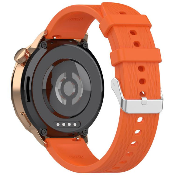 For OnePlus Watch 3 43mm Rhombic Texture Groove Silicone Watch Band(Orange)