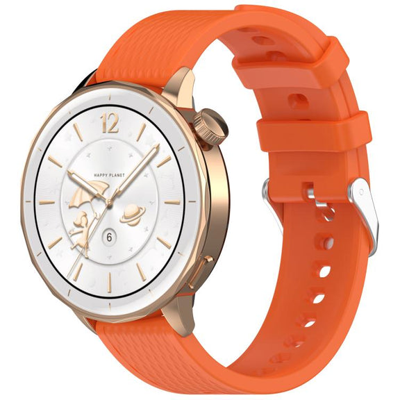 For OnePlus Watch 3 43mm Rhombic Texture Groove Silicone Watch Band(Orange)