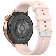 For OnePlus Watch 3 43mm Rhombic Texture Groove Silicone Watch Band(Light Pink)