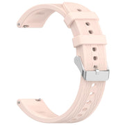For OnePlus Watch 3 43mm Rhombic Texture Groove Silicone Watch Band(Light Pink)