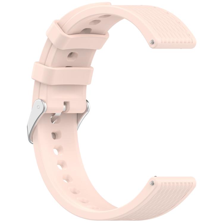For OnePlus Watch 3 43mm Rhombic Texture Groove Silicone Watch Band(Light Pink)