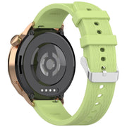 For OnePlus Watch 3 43mm Rhombic Texture Groove Silicone Watch Band(Lime)