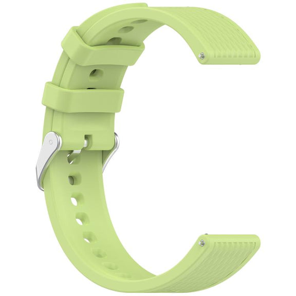 For OnePlus Watch 3 43mm Rhombic Texture Groove Silicone Watch Band(Lime)