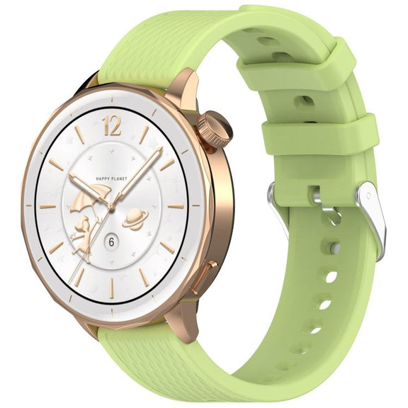 For OnePlus Watch 3 43mm Rhombic Texture Groove Silicone Watch Band(Lime)