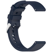 For OnePlus Watch 3 43mm Rhombic Texture Groove Silicone Watch Band(Ink Blue)