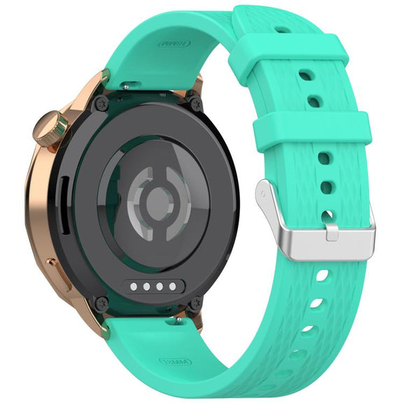 For OnePlus Watch 3 43mm Rhombic Texture Groove Silicone Watch Band(Teal)
