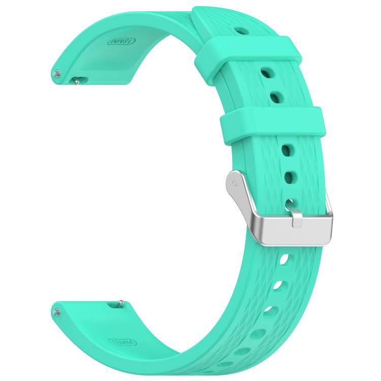 For OnePlus Watch 3 43mm Rhombic Texture Groove Silicone Watch Band(Teal)