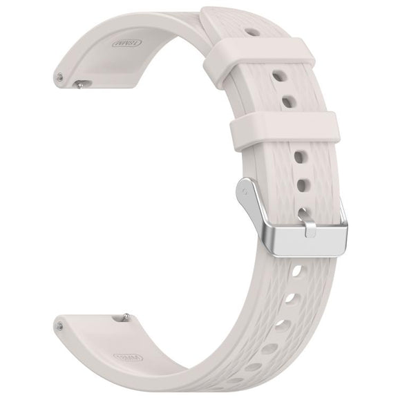For OnePlus Watch 3 43mm Rhombic Texture Groove Silicone Watch Band(Starlight)