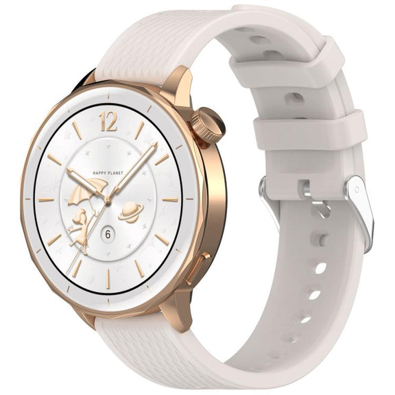 For OnePlus Watch 3 43mm Rhombic Texture Groove Silicone Watch Band(Starlight)