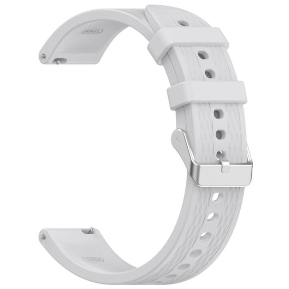 For OnePlus Watch 3 43mm Rhombic Texture Groove Silicone Watch Band(Gray)