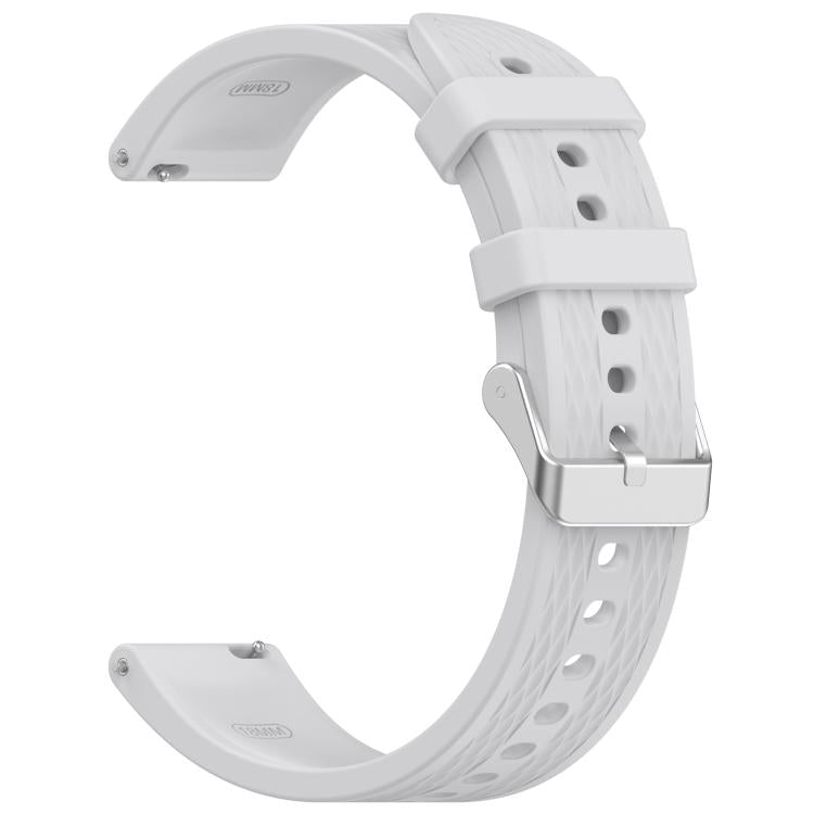 For OnePlus Watch 3 43mm Rhombic Texture Groove Silicone Watch Band(Gray)