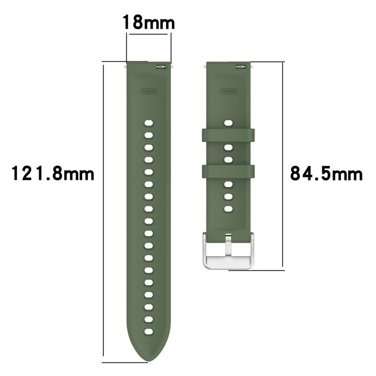 For OnePlus Watch 3 43mm Rhombic Texture Groove Silicone Watch Band(Dark Green)