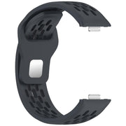 For Huawei Watch Fit4 / Fit4 Pro / Fit3 Mesh Silver Reverse Steel Buckle Silicone Watch Band(Gray)