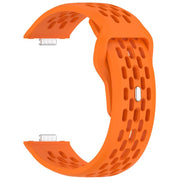 For Huawei Watch Fit4 / Fit4 Pro / Fit3 Mesh Silver Reverse Steel Buckle Silicone Watch Band(Orange)